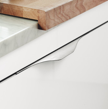 Noma Profile Handle Aluminium Stainless Steel Effect 128mm Fixing Centres - view 2
