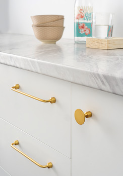 Floid Knob Zinc Alloy Brushed Gold D35x30mm - view 2
