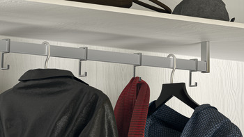 WithRobe Rail (Sqr) End Supp Shelf M Brush - view 2