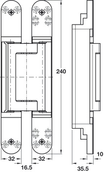 Tectus TE640 3D FR 180D Hinge MB - view 2