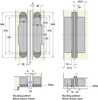 Tectus TE640 3D A8 180D Hinge BM - view 5