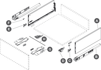 Vionaro Drawer Set + Tipmatic 185/450mm Gph - view 4