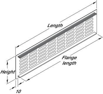 Ventilation Grille Rectangle 300x130mm Aluminium Silver Fire Rated - view 4