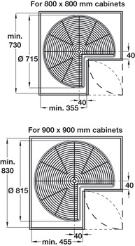 Carousel 3/4 Set 645-790mm 900 Steel Wire - view 2