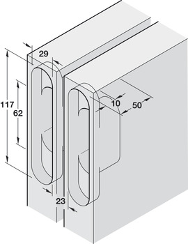 Soss Concealed Door Closer Kit Zinc Alloy/Steel BNP - view 3