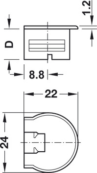 Rafix 20 TAB House w Ridge 16mm Plastic Brown - view 4