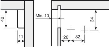 Scarpi-4 Cabinet Hanger RH Screw-On - view 3