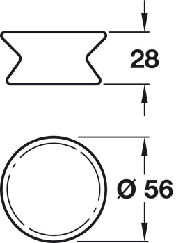 YoYo Knob Oak Smoked D56x28mm - view 3