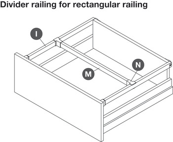 NPS Divider Rail CTL 1150mm Stn - view 4