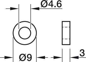 Door Panel Con.Bolt Washer D9x3mm Plastic Wht - view 2