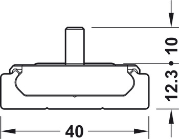 Accuride 0115RC Sld Track System 2400mm Aluminium - view 5