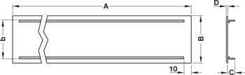 Ventilation Grille Rectangle 300x150mm Aluminium Silver Fire Rated - view 3