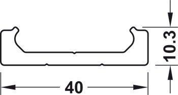 Accuride 0115RC Sld Track System 2400mm Aluminium - view 4