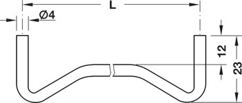 Shelf Support Swedish D4x224mm Steel NP - view 2