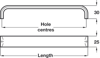 Pembridge D Pull Handle Aluminium BN 128mm Fixing Centres - view 4