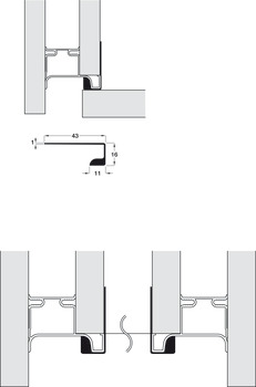 Gola System D Profile Vrt Ovn 580mm Aluminium Silver - view 3