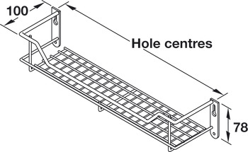 Spice/Pack Rack 1-Tier 300x100mm Lin SCP - view 2