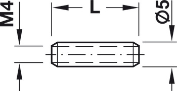 Thread Sleeve M4 5x18mm 24-29mm Steel Galvanised - view 2