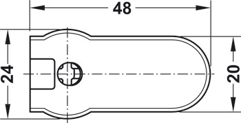 Rafix 20 Housing w Ridge 19mm Plastic White - view 5