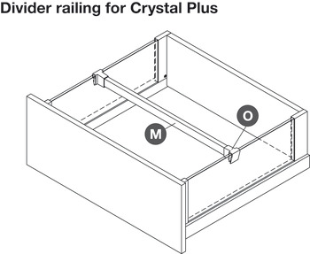 NPS Divider Rail CTL 1150mm Stn - view 5