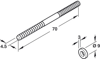 Door Panel Con.Bolt Washer D9x3mm Plastic Wht - view 3
