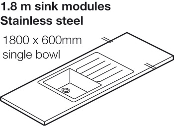 Maia 1800x28mm Sml Stainless Steel 1.0B Latte - view 2