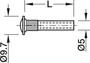 Thread Sleeve M4 5x35mm 37-45mm Steel NP - view 2