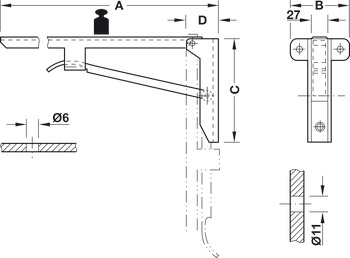 Hebgo HD Fold.Bracket 480x180mm 500kg/Pr Steel - view 2