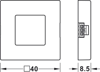 Loox Mod Dimmer wo Touch SM Plastic Silver - view 2