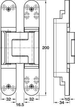 Tectus TE540 3D FR 180D Hinge MB - view 2