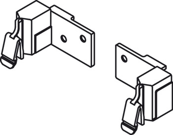 NPS Rectangular Rail Clip RH Silver - view 2