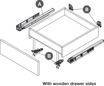 Dynapro 4D Drawer Runner Full 40kg 550mm - view 3