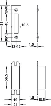 Startec Mort WC Lock 55/84 Sqr SSS - view 3