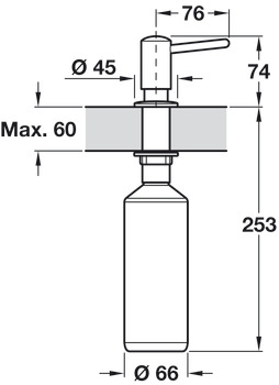 Grohe Contemporary Soap Dispenser PC - view 2