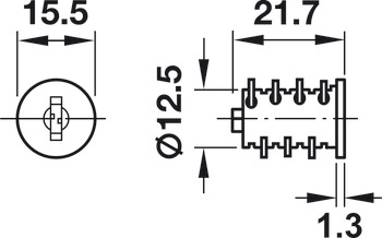 Symo Uni Obj Cyl Core+Plain Key 61-001 - view 2