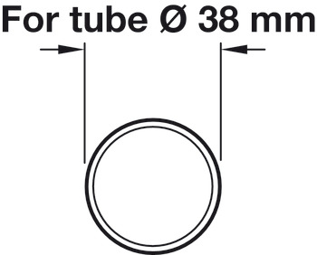 D38mm Rail Tube Straight 2.5m Brs PC - view 2