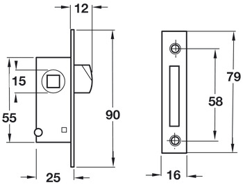 Flat Strike Plate 79x16mm SZP Rainbow - view 2