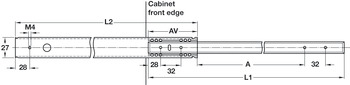 BB Drawer Runner 27mm Groove Sgl 15kg 310-516mm - view 2