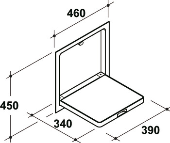PBA ProCAP Drop Down Shower Seat White - view 4