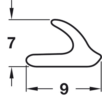 V Strip Seal SA 5.0m Rubber White - view 2