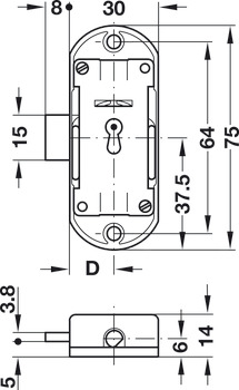 Piccolo Nova Lock Case 15mm RH NP - view 2