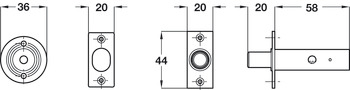 Mortice Door Security Bolt Brs/Steel Polished Brass - view 2