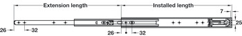 5321-EC BB Drawer Runner Full 70kg 500mm Bright Zinc Plated - view 5