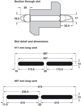 Tvent Select XS13 Vent+Canopy 411mm Wht - view 3