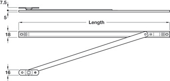 Door+Window Restrictor 450mm Stainless Steel - view 2
