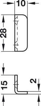 Glass Door Cyl Lever Lock A Diff PNP - view 3