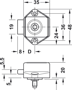 Mini Push-Lock Case BS 15mm UH Brown - view 3