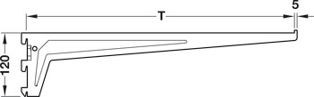 Flange Bracket 3 Hk 120x500mm 65kg Silver - view 2