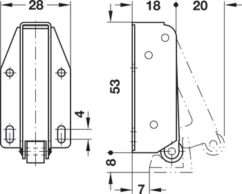 Spring Catch Quick Automatic Plastic/Steel Brn - view 2