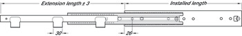 5321-60 BB Drawer Runner Full 107kg 700mm Bright Zinc Plated - view 2